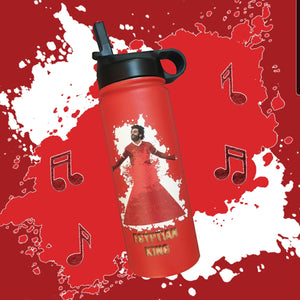 Stainless steel insulated bottle themed with Mo Salah the Egyptian King